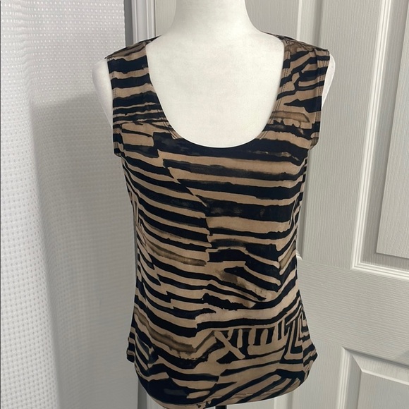 Nina Leonard Zebra Patterned 2 piece set Jacket with Tank top - Picture 10 of 13